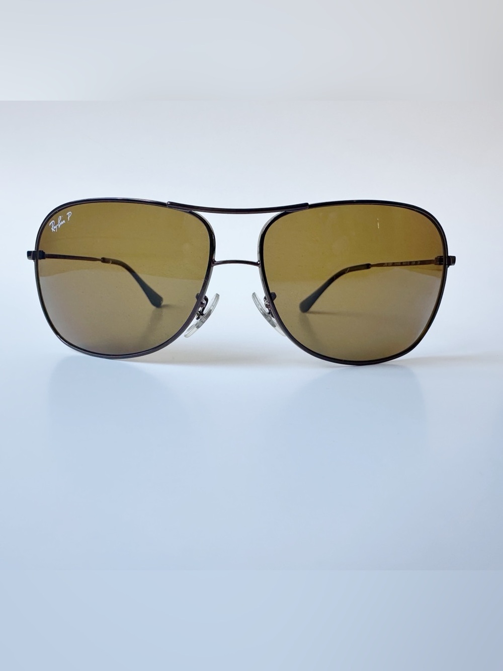 Ray Ban Unisex Polarized Brown Aviator Sunglasses Model RB3267